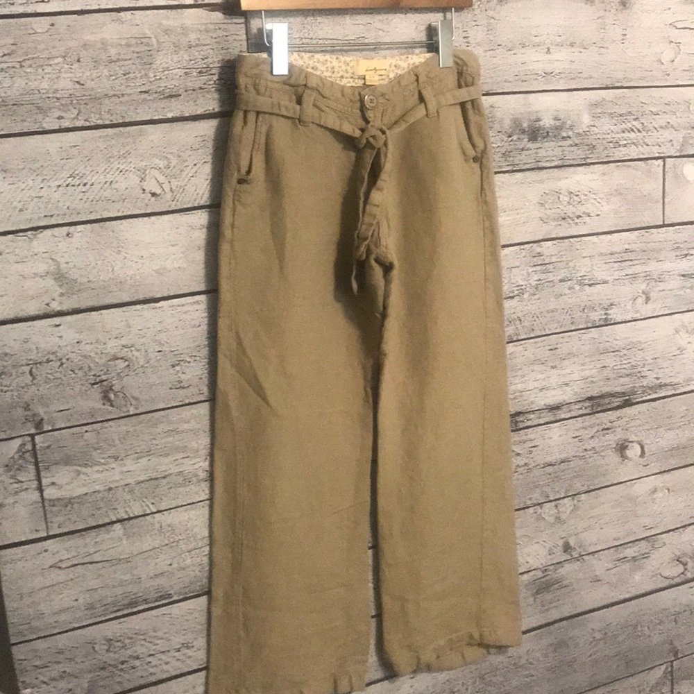Linen pants, khaki color